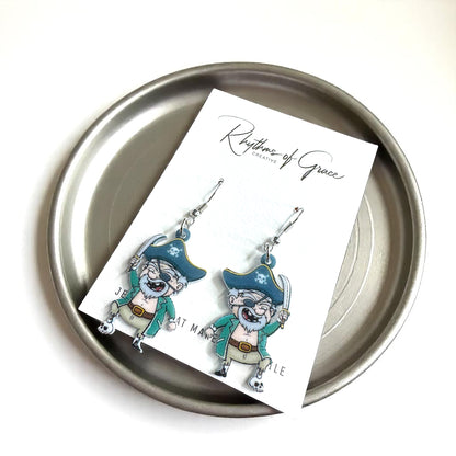 Ahoy, Style! Adorable Pirate Dangle Earrings for Landlubbers & Buccaneers!