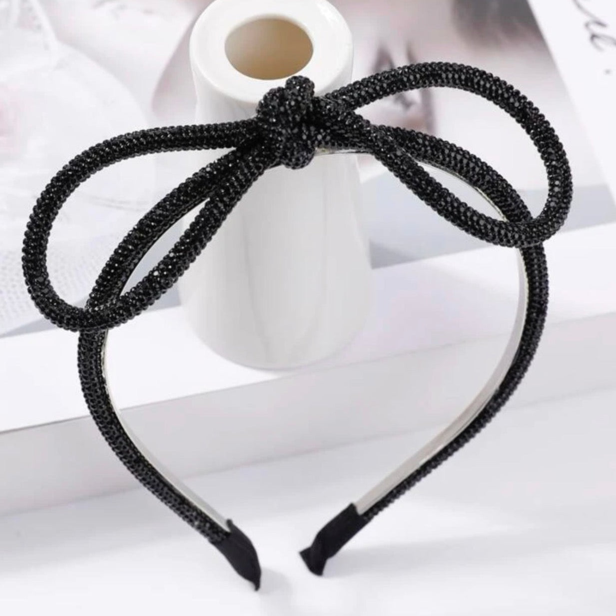 Bows Before Bros: Sparkly Rhinestone Headbands (Black, Gold, Rainbow) - Rhythms of Grace Creative