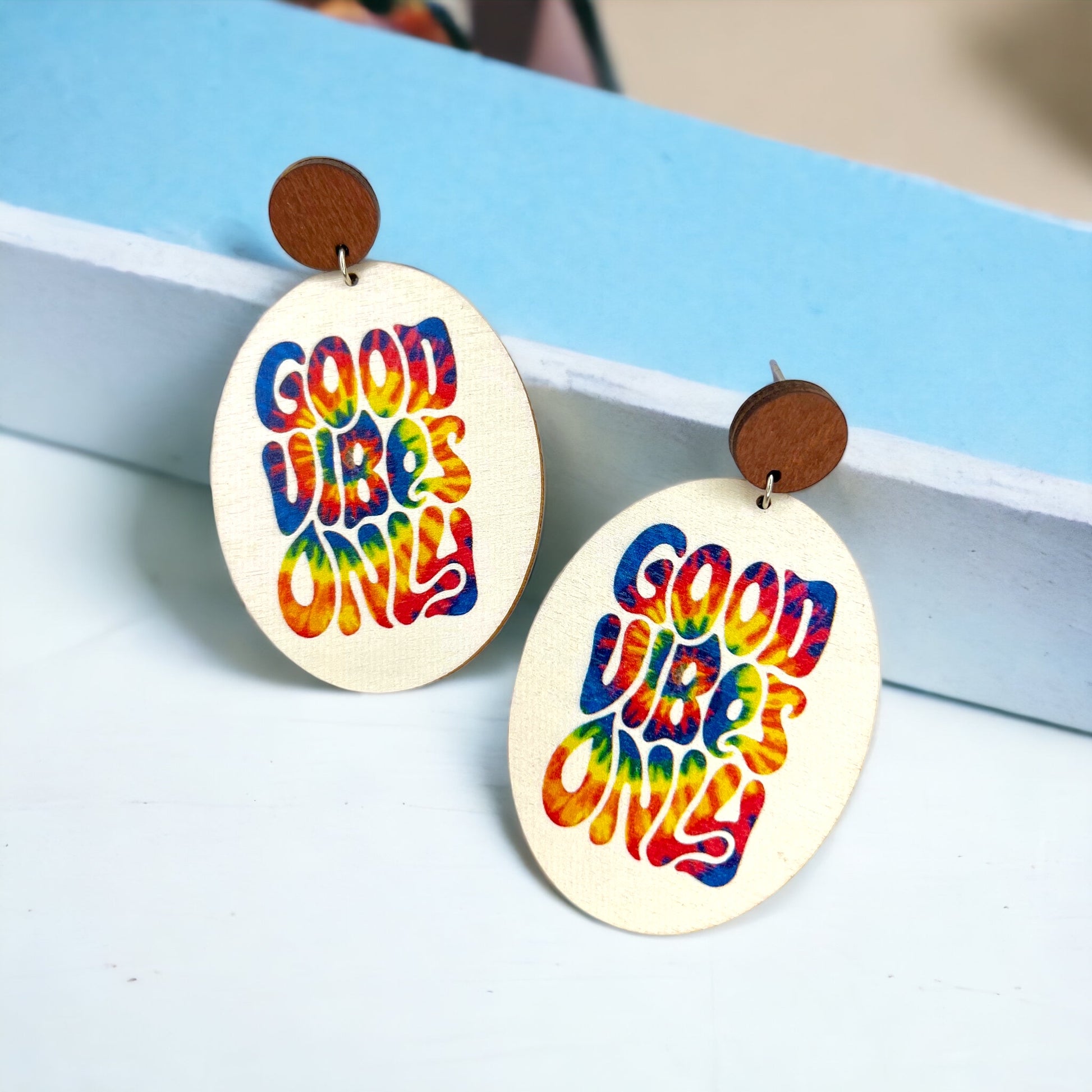 Good Vibes Only – Tie-Dye Peace Earrings That Pop - Rhythms of Grace Creative