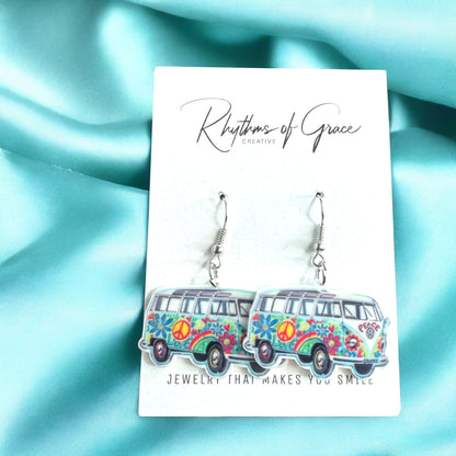 Peace, Love & Volkswagen: Dangle Earrings for the Ultimate Free Spirit!