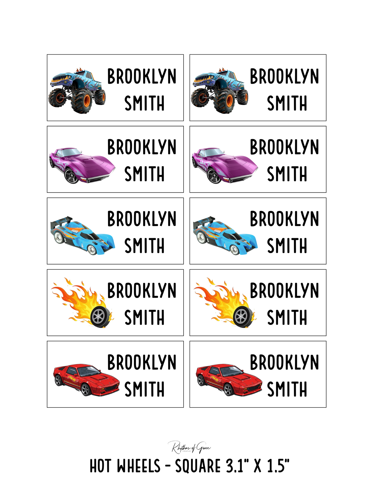 Back to School Personalized Character Labels – Waterproof & Customizable!