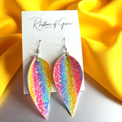 Sparkle and Shine with Neon Glitter Earrings