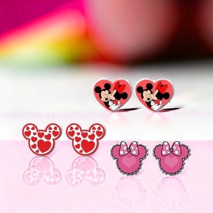 Love in the Air: Whimsical Mickey & Minnie Valentine’s Day Earrings!
