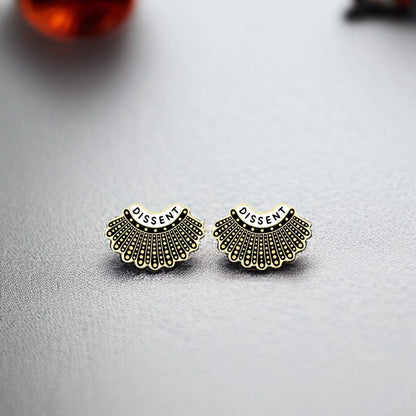 Dissent with Style: Delicate RGB Stud Earrings Inspired by RBG!