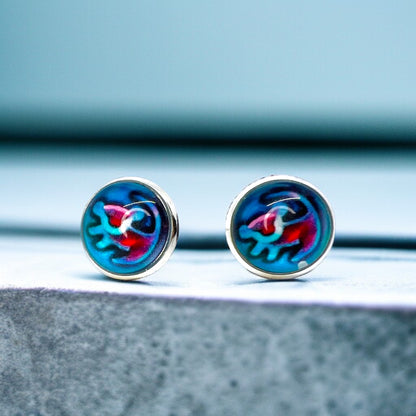 Roar into Style with Lion King Cabochon Stud Earrings!