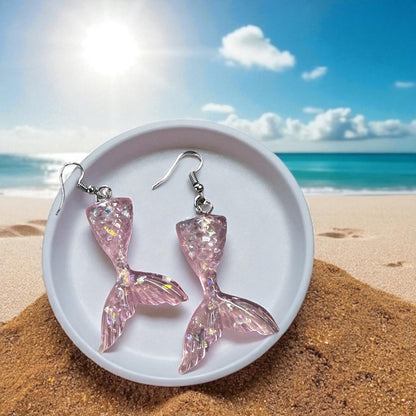 Mermaid Tail Magic – Glittery Earrings in 3 Splashy Colors! ✨