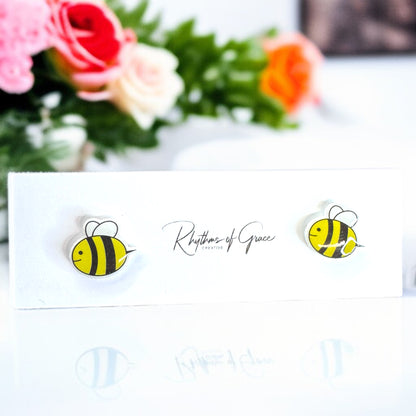 Buzz Into Style with Adorable Bee Stud Earrings! 🐝