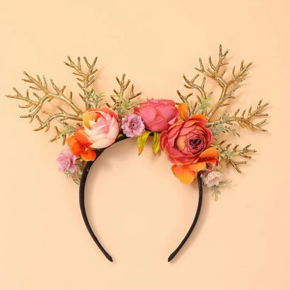 Radiant Gold Antler Headband – Where Nature Meets Elegance! - Rhythms of Grace Creative
