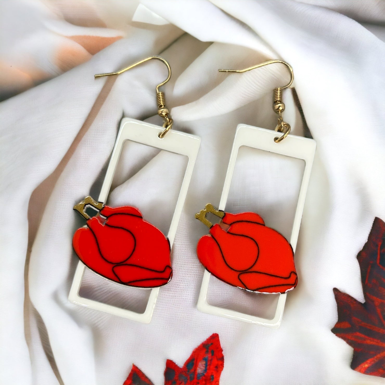Gobble Glam: Turkey Dangle Earrings for Thanksgiving Fun! - Rhythms of Grace Creative