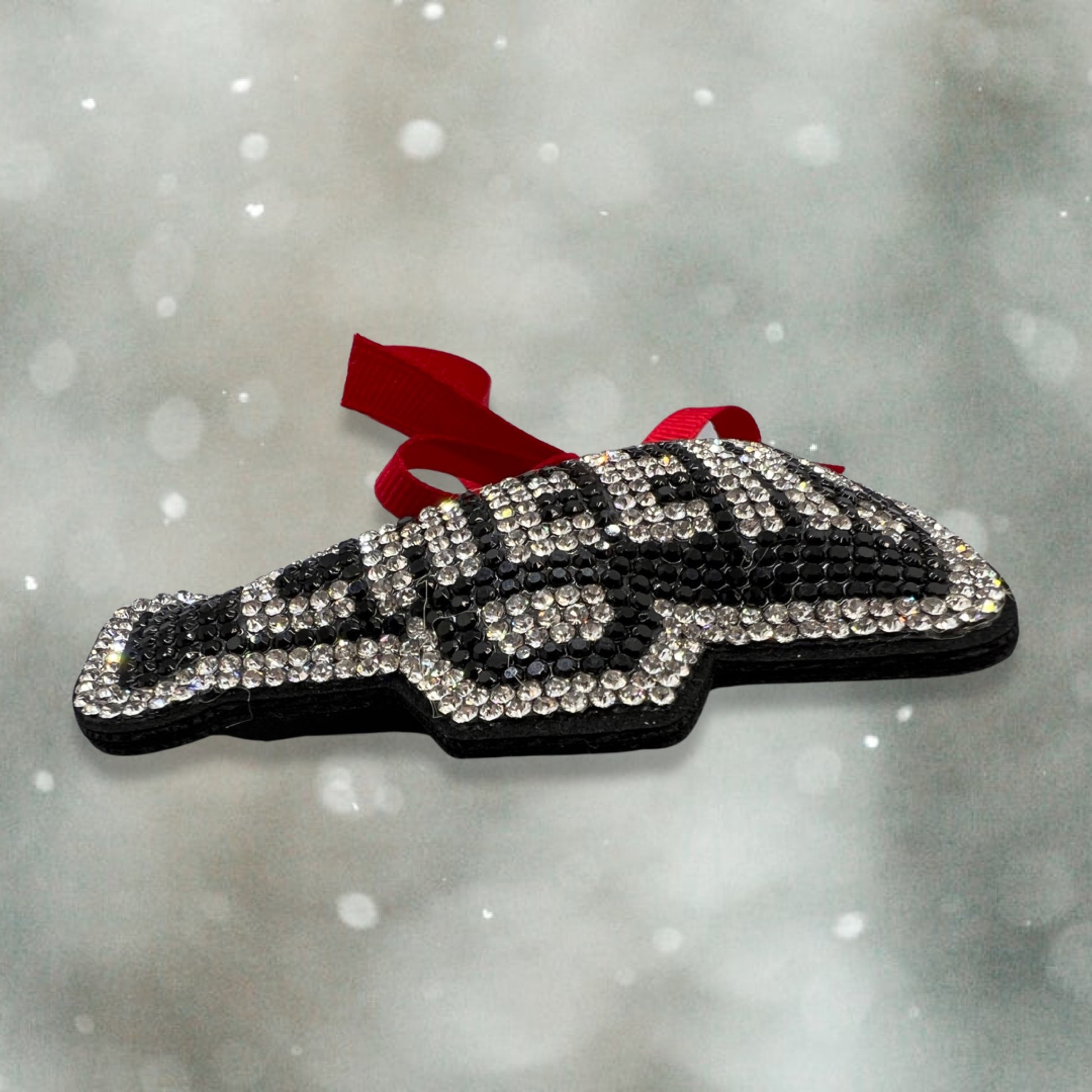 Personalized Rhinestone Cheerleader Christmas Ornament - Handcrafted Holiday Decor - Perfect Stocking Stuffer - Rhythms of Grace Creative