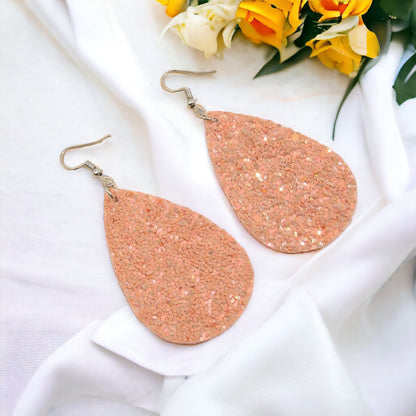 Sparkle & Shine: Glitter Teardrop Dangle Earrings ✨