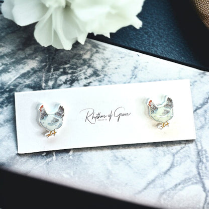 Cluck-tastic Chicken Stud Earrings – Three Charming Styles!