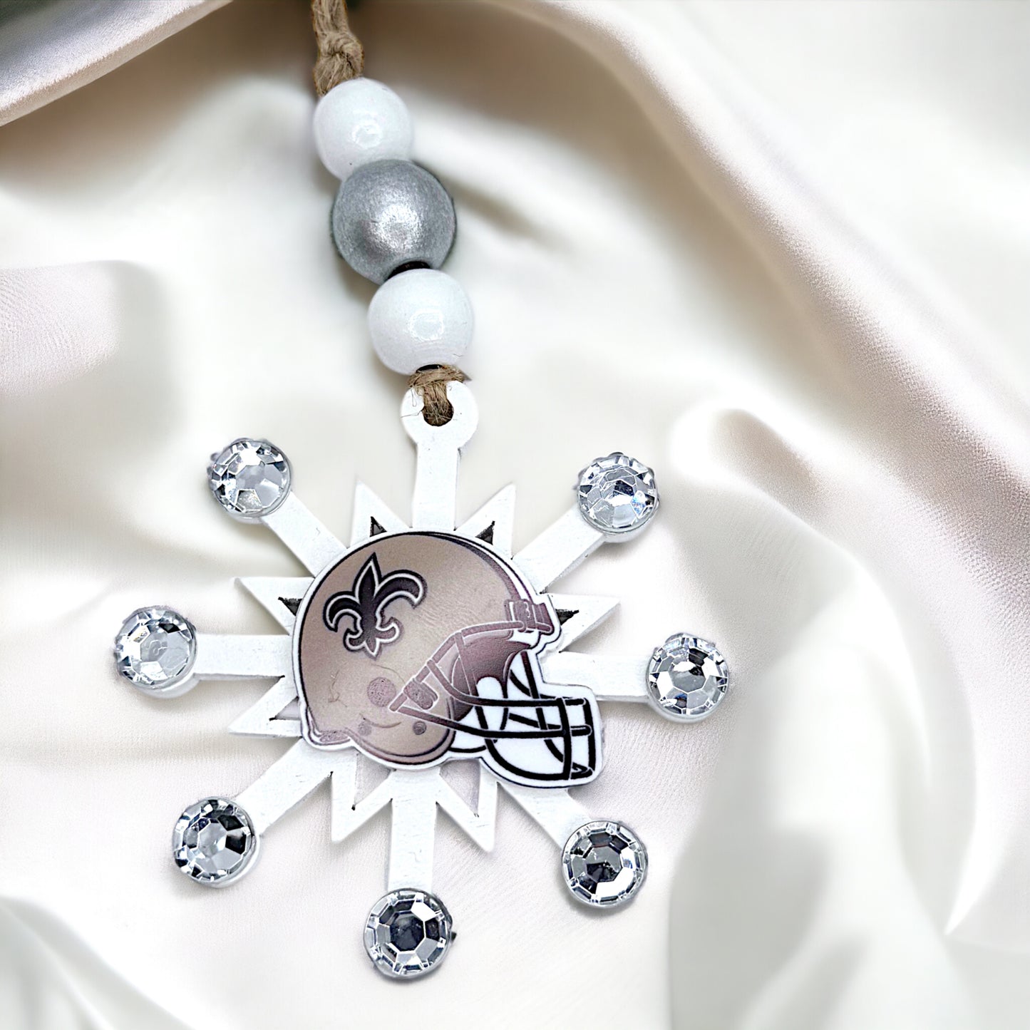 Saintsational Holiday Cheer: Handmade New Orleans Saints Snowflake Ornament!
