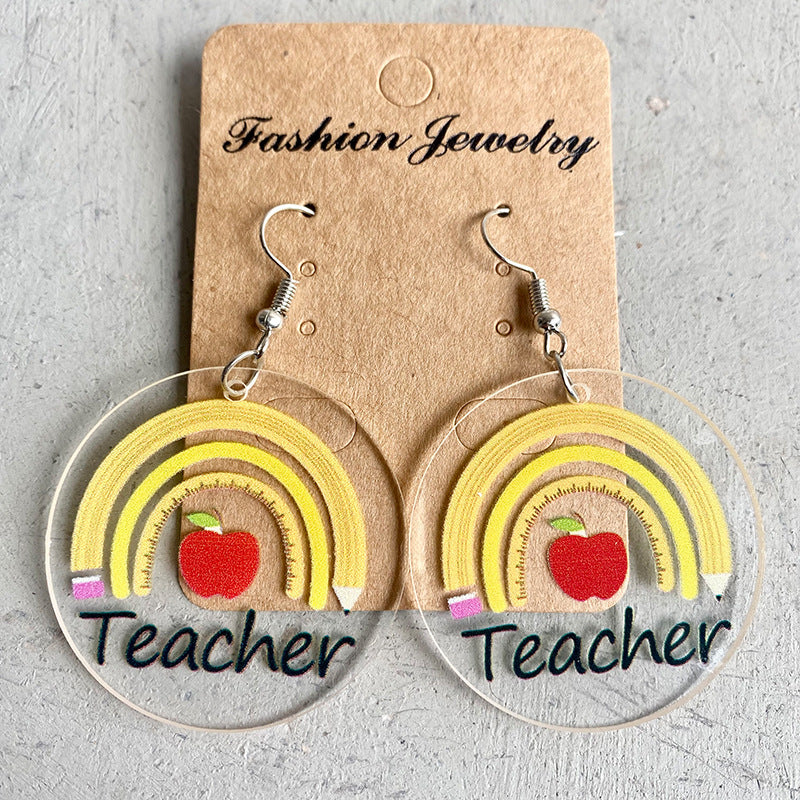 Teacher Earrings Collection: Show Your Passion for Teaching! 🍎 - Rhythms of Grace Creative