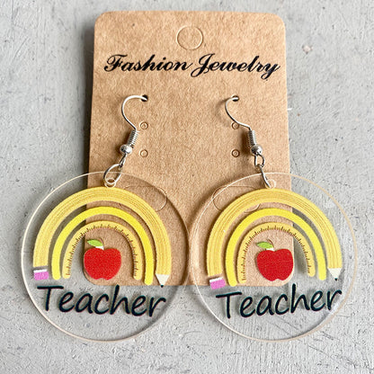 Teacher Earrings Collection: Show Your Passion for Teaching! 🍎 - Rhythms of Grace Creative