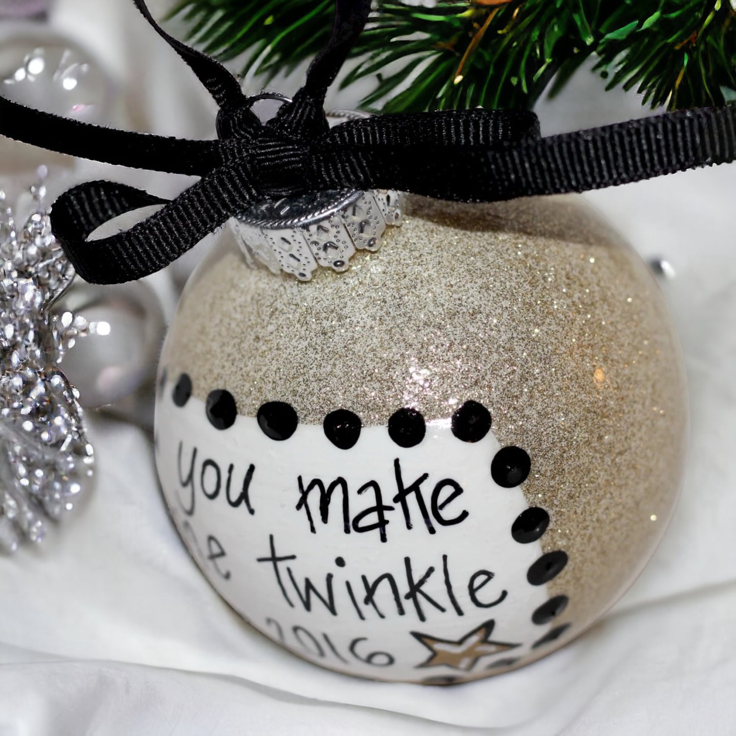 Christmas Ornament: "You Make Me Twinkle"