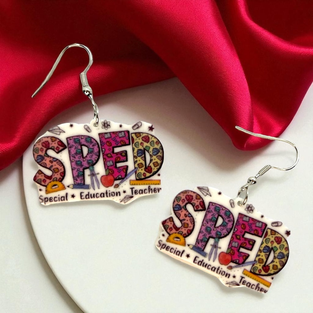 Special Education Teacher Dangle Earrings: Celebrate Inclusivity! - Rhythms of Grace Creative