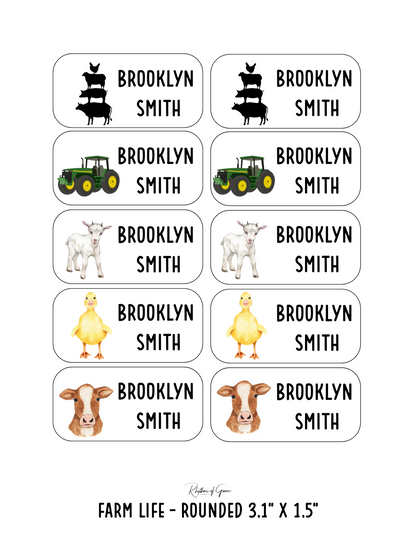 Back to School Personalized Character Labels – Waterproof & Customizable!