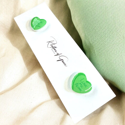 Sweet & Sassy Candy Heart Stud Earrings – Spice Up Your Look! 💖