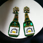 Beaded Champagne Earrings - Pop the Style! 🥂