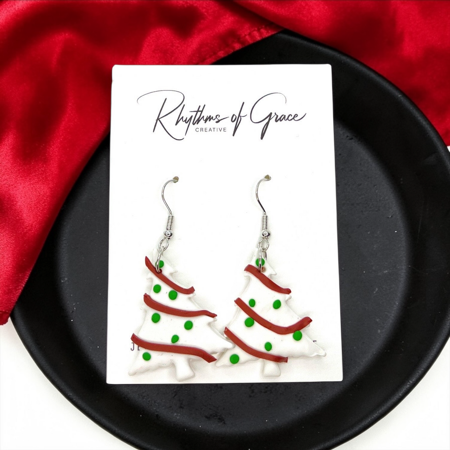 Christmas Tree Snack Cake Earrings