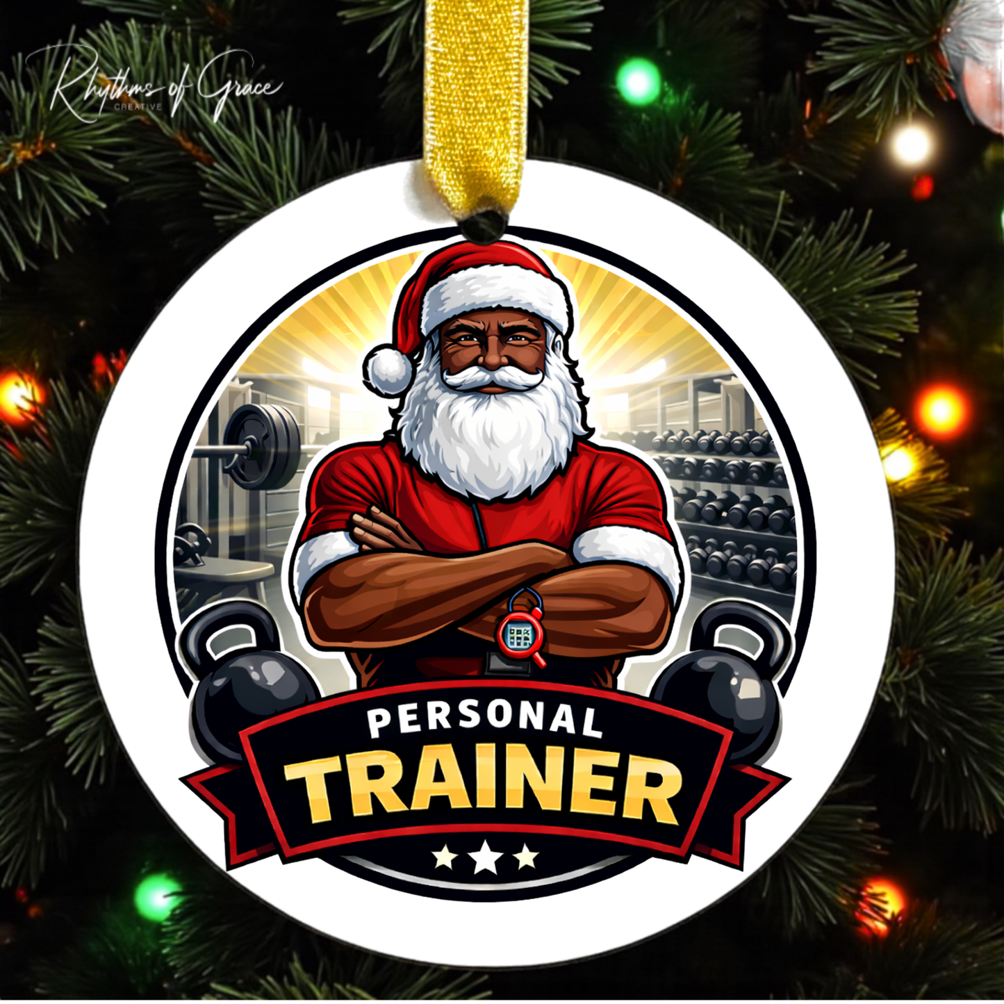 Personal Trainer Christmas Ornament | Custom Fitness Coach Holiday Ornament | Gym Trainer Gift