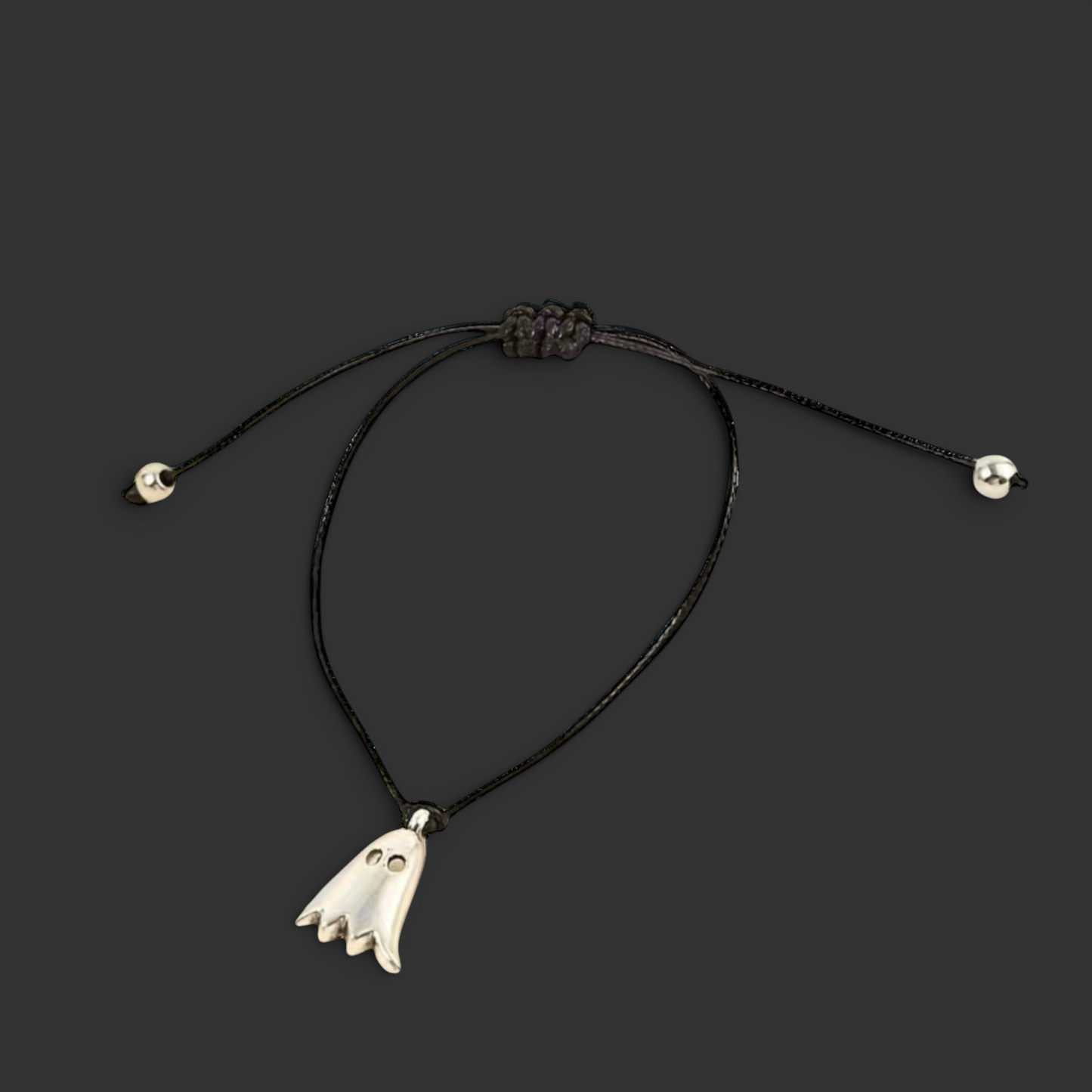 Spellbinding Halloween Wish Bracelet with Silver Ghost Charm! 👻