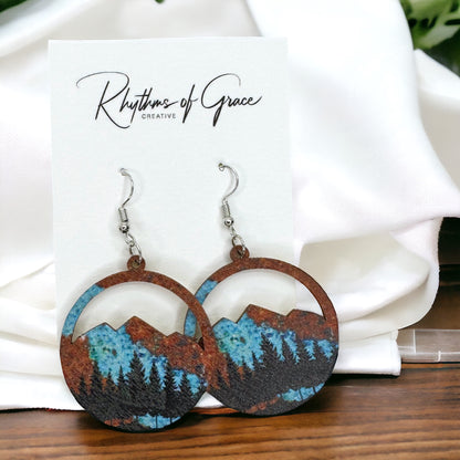 Stunning Western Dangle Earrings – Handcrafted Boho Style, Stainless Steel & Wood