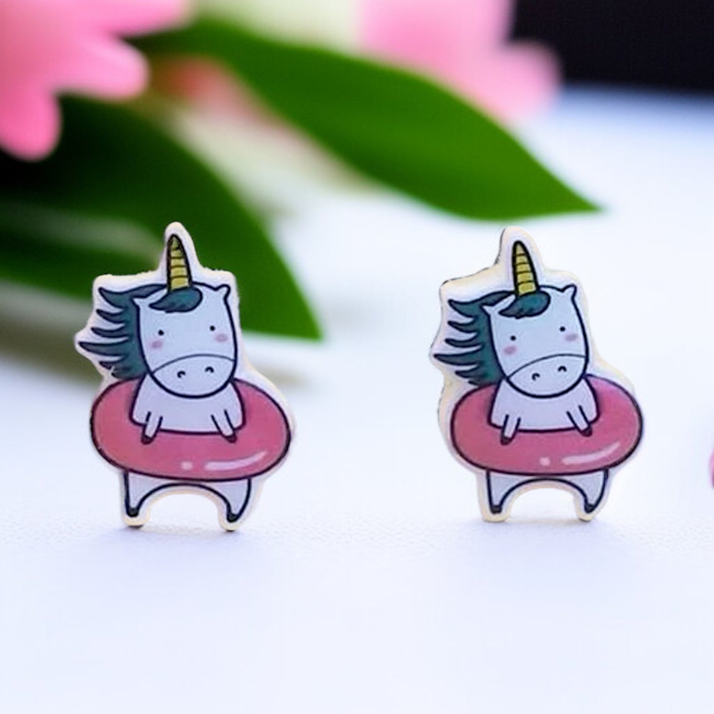 Choose Your Vibe: Unicorn or Sloth Beach Bum Stud Earrings!