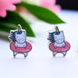 Choose Your Vibe: Unicorn or Sloth Beach Bum Stud Earrings!