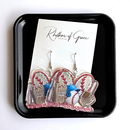 Swing into Style: Fun Baseball Dangle Earrings for Game Day
