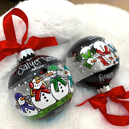 Snow Much Fun: Custom Family Ornament – Personalized Snow Family Keepsake!
