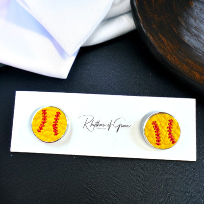 Step Up to the Plate with Our Baseball & Softball Stud Earrings! ⚾🥎