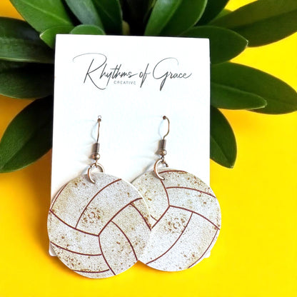 Spike Your Style with Volleyball Dangle Earrings! 🏐