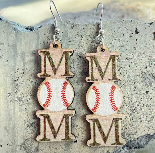 Basebal Moms Rock: Dazzling Dangle Earrings for Proud Supporters!