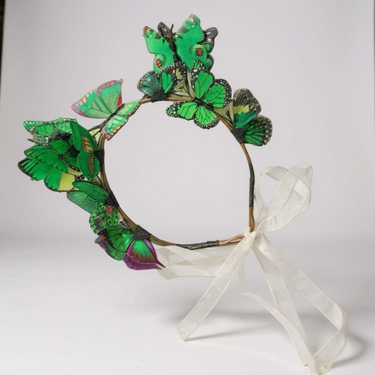 Whimsical Green Butterfly Headband: Elevate Your Style to Magical Heights!