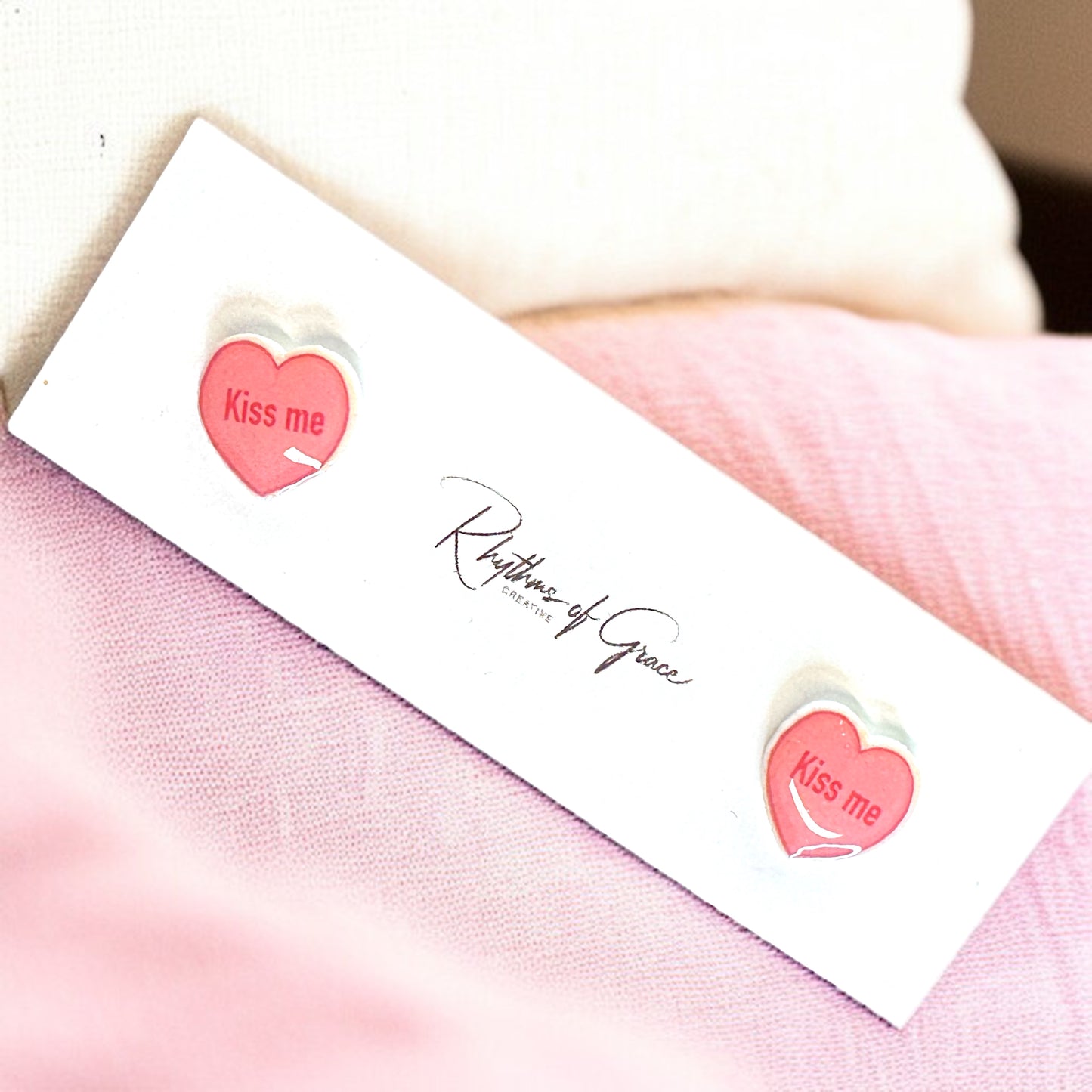 Sweet & Sassy Candy Heart Stud Earrings – Spice Up Your Look! 💖