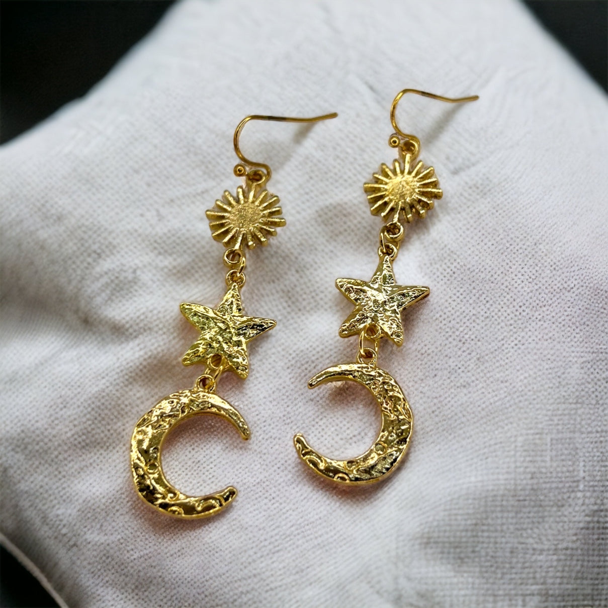 Celestial Earrings: Dance with the Sun and Moon! 🌙☀️ - Rhythms of Grace Creative