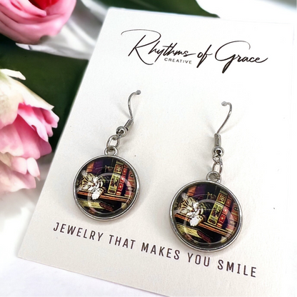 Purr-fectly Bookish: Cat Earrings for Every Book Lover! 📚🐾 - Rhythms of Grace Creative
