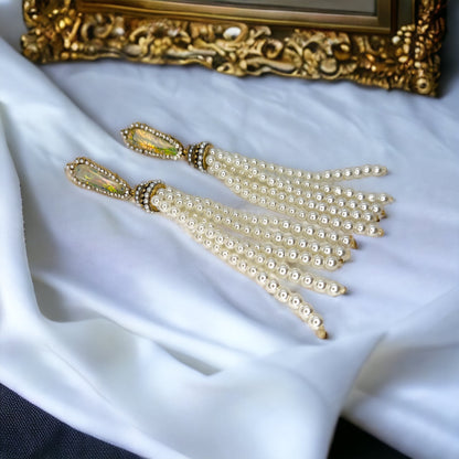 Large Pearl Earrings - Mom Earrings, Rhinestone Earrings, Sassy Accessories, Pearl Accessories - Rhythms of Grace Creative