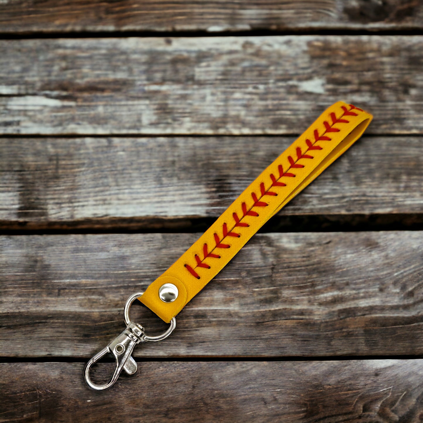 Stylish Yellow or White Leather Strap Key Chain – Handcrafted for Durability and Elegance