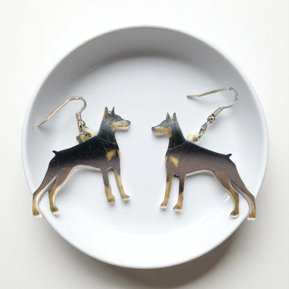 Doberman Delight: Handmade Dog Earrings for the Paw-some Dog Mom!