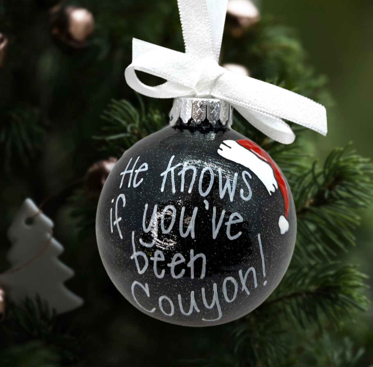 Cajun Christmas Ornament: "He Knows If You’ve Been Couyon!" - Rhythms of Grace Creative