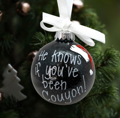 Cajun Christmas Ornament: "He Knows If You’ve Been Couyon!" - Rhythms of Grace Creative