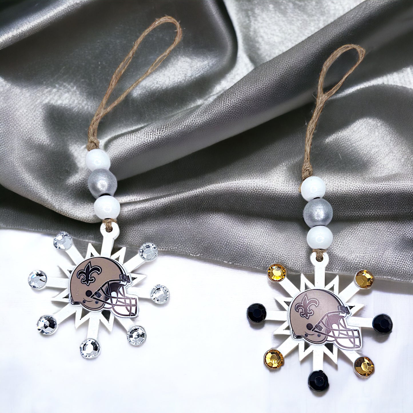 Saintsational Holiday Cheer: Handmade New Orleans Saints Snowflake Ornament!