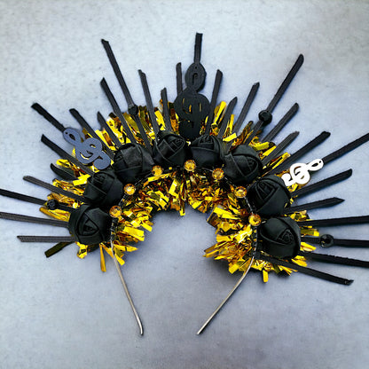 Unique Handmade Jazz Fest Headpiece – One-of-a-Kind Music-Inspired Accessory for Festivals & Parties!