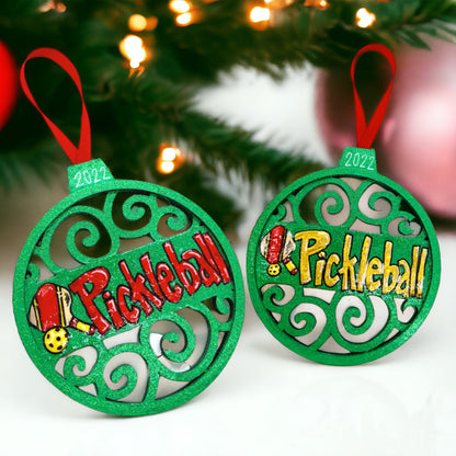 Christmas Ornament: Pickleball Ornament