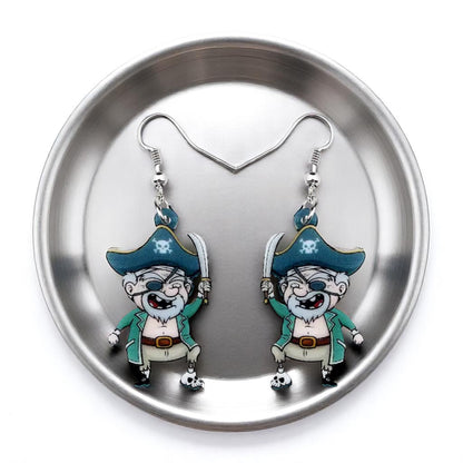 Ahoy, Style! Adorable Pirate Dangle Earrings for Landlubbers & Buccaneers!