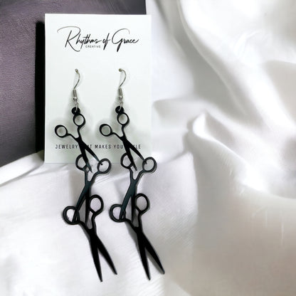 Snip, Sparkle, and Shine: Stylish Scissor Earrings for Trendsetting Stylists!