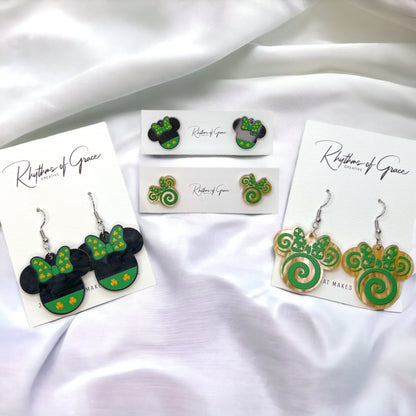Lucky Mouse Ear Earrings - St. Patty's Day Edition! 🍀 - Rhythms of Grace Creative